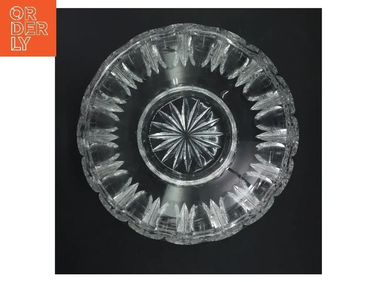 Billede 2 - Glas skål med mønster (str. Ø 21 cm)