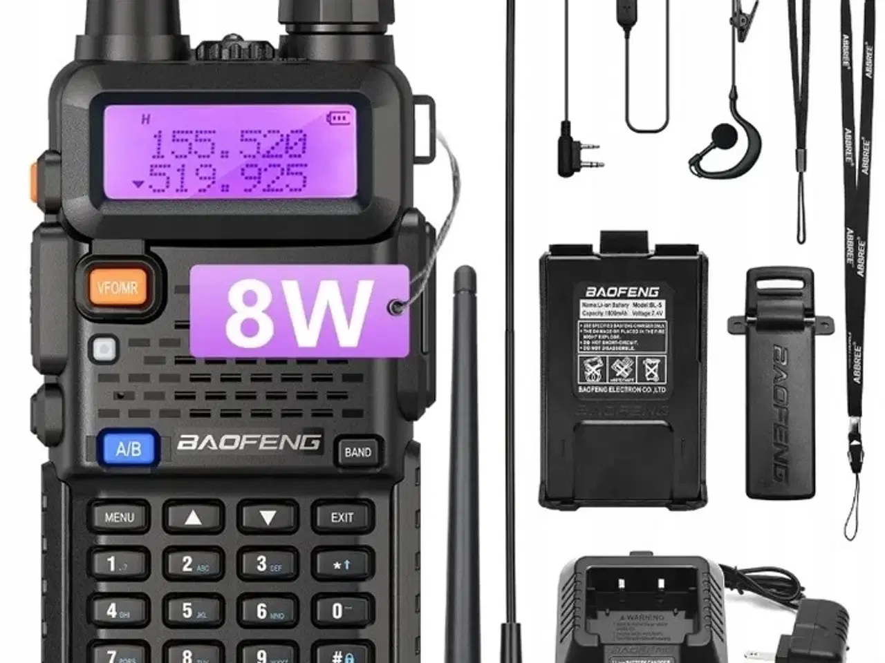 Billede 1 - NY! Baofeng UV-5R 8W