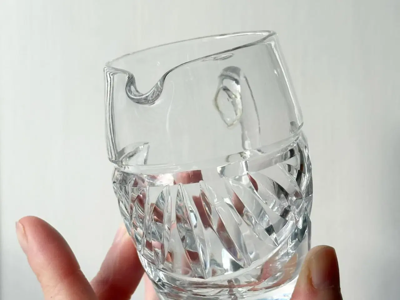 Billede 4 - Flødekande af krystalglas, tøndeformet