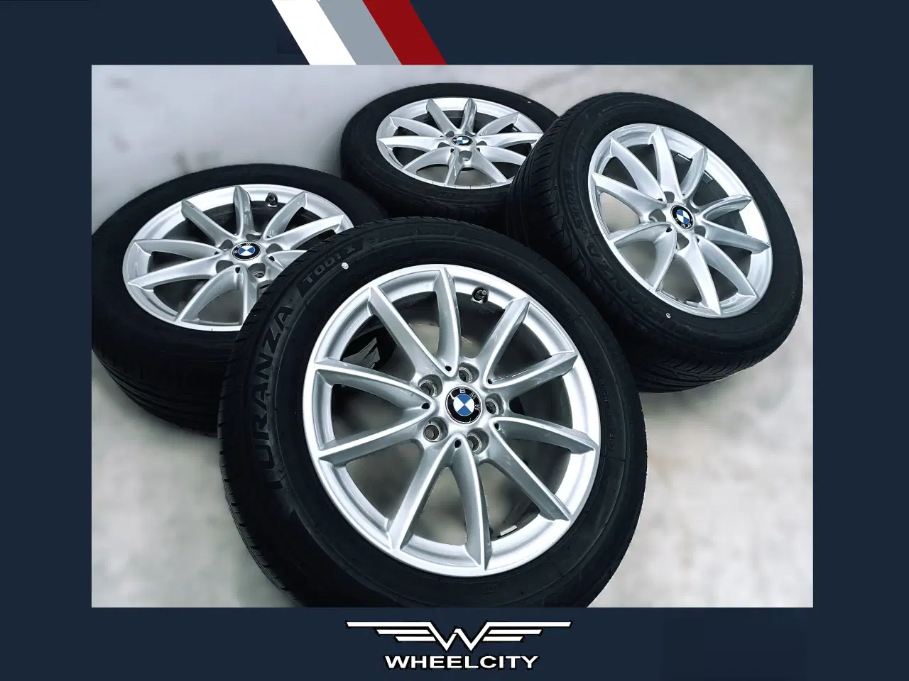 Billede 1 - 5x112 17" ET52 nav 66,6ø BMW sommersæt inkl.TPMS