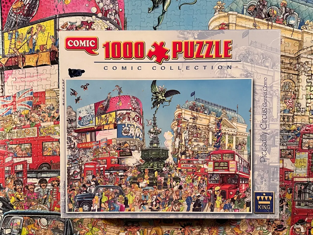 Billede 1 - Puslespil Comic Cartoon Picadilly Circus 1000 