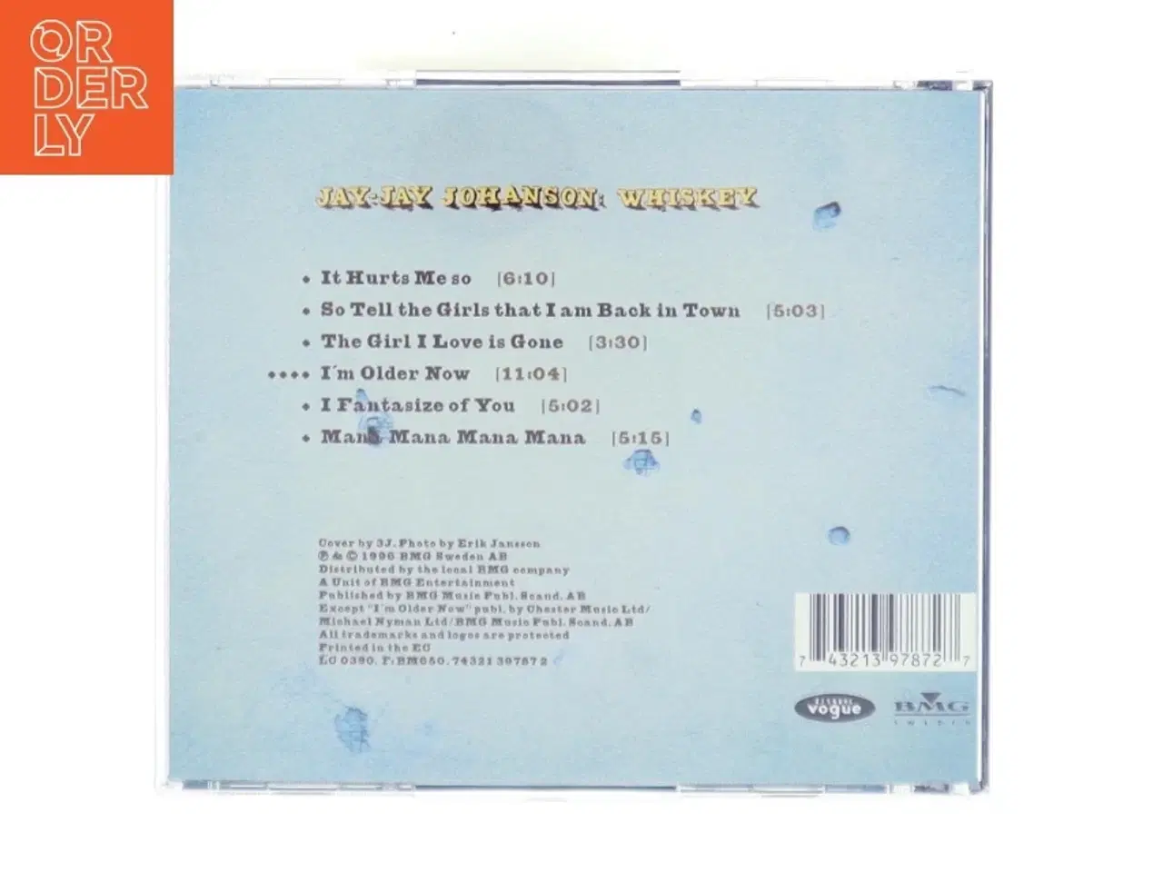 Billede 2 - CD-Album: &#39;Whiskey&#39; af Jay-Jay Johanson fra BMG Sweden AB