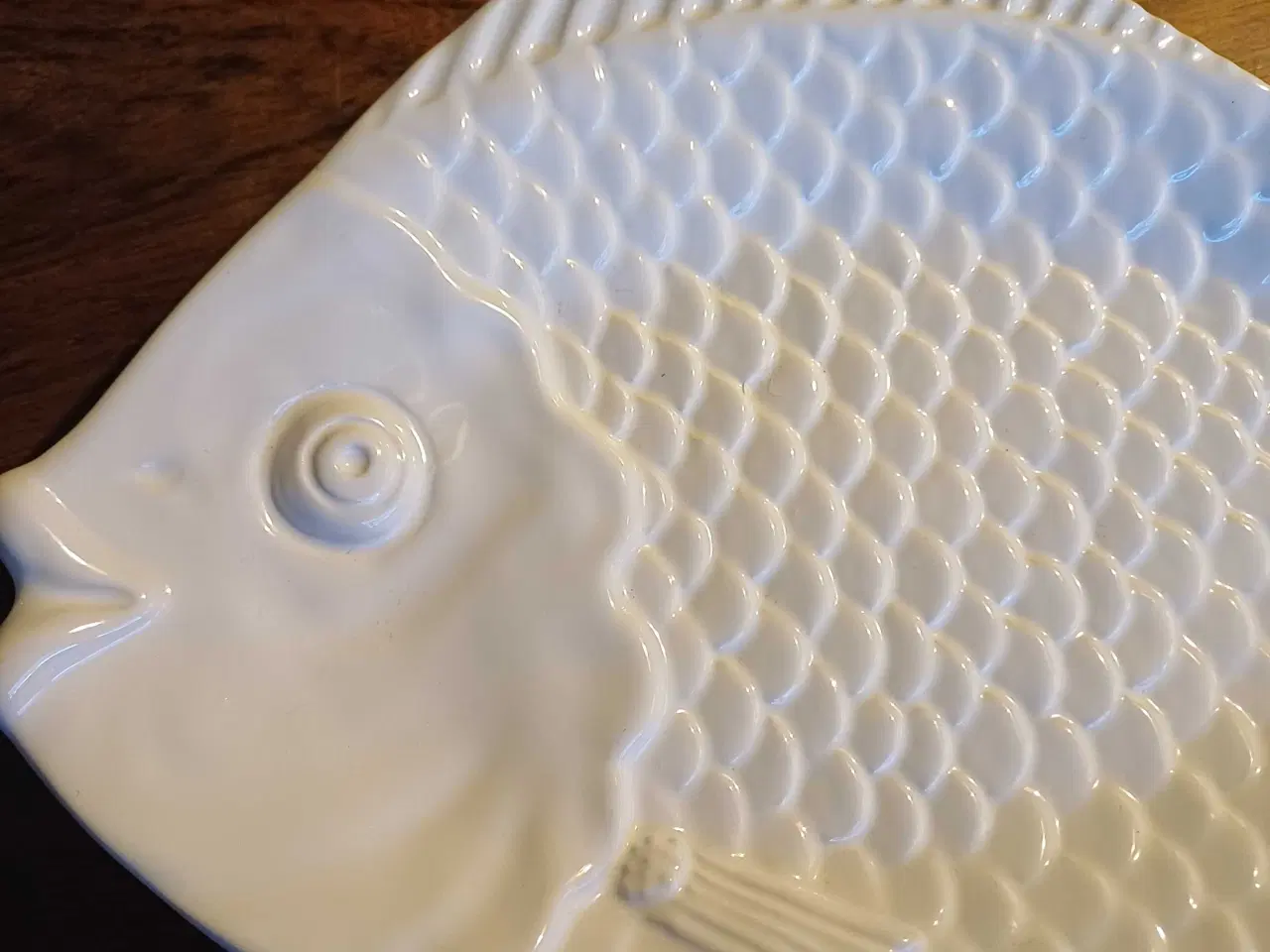 Billede 3 - Hvidt porcelæn fiske fad