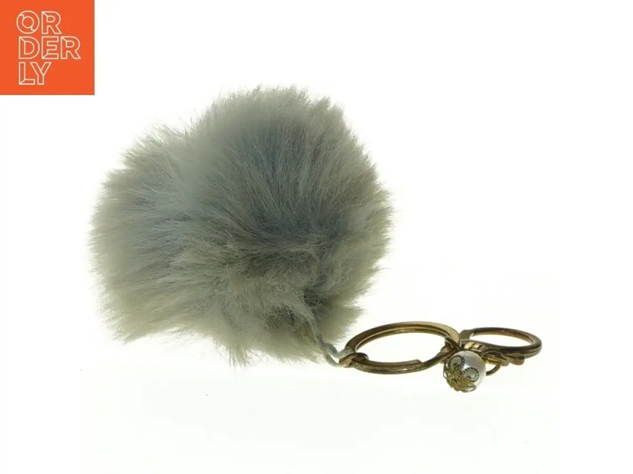 Billede 1 - Pels pompon nøglering (str. 6 cm)