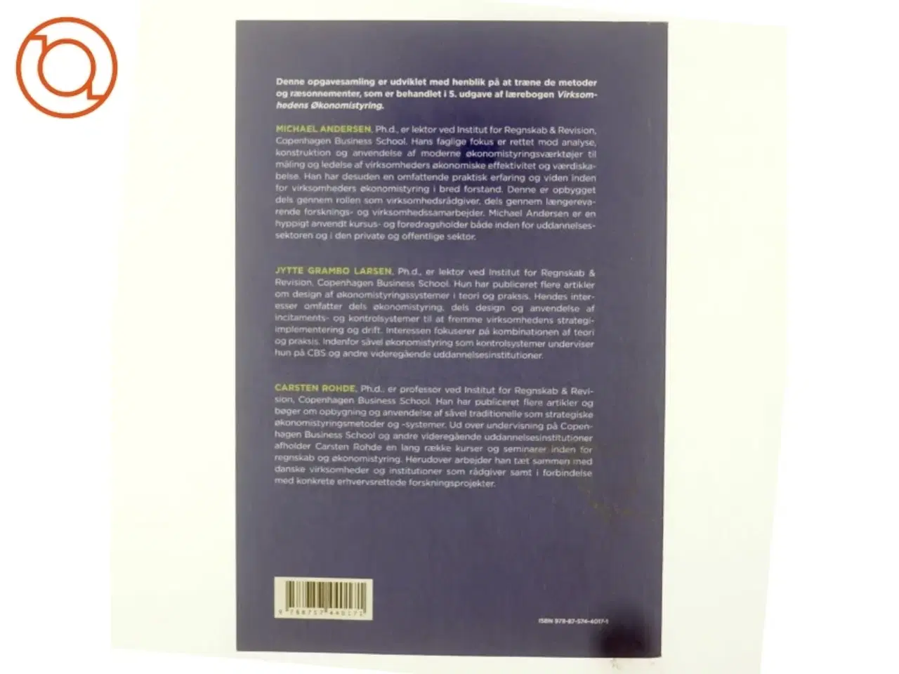 Billede 3 - Opgavesamling til virksomhedens økonomistyring af Michael Andersen (Bog)