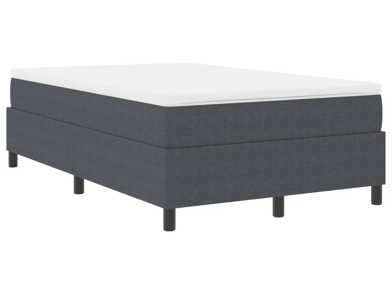 Billede 2 - Kontinentalseng Mørkegrå 120 x 200 cm Corduroy stof