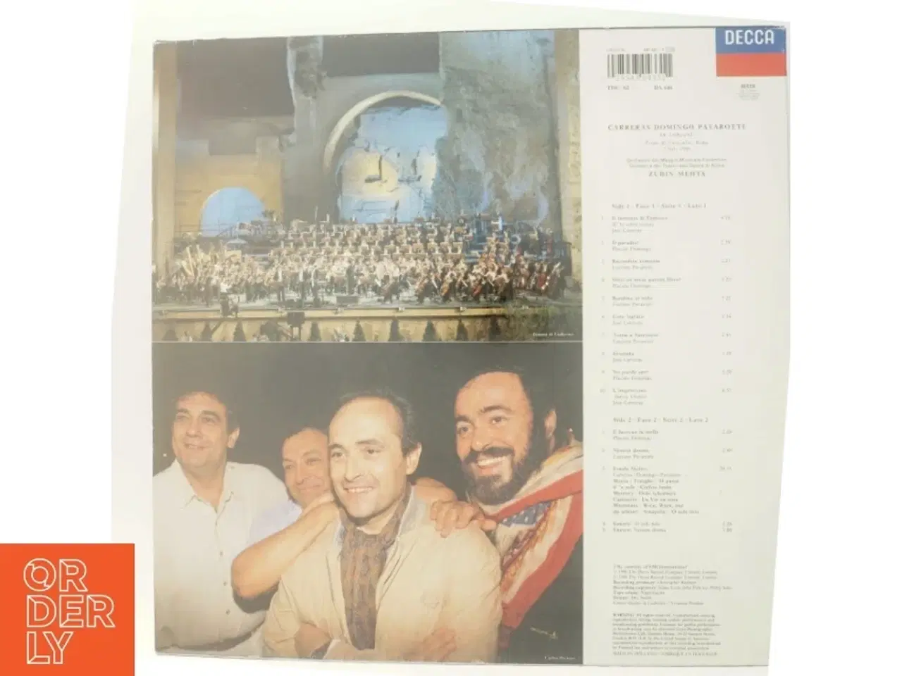 Billede 3 - Carreras Domingo Pavarotti in Concert LP fra Decca