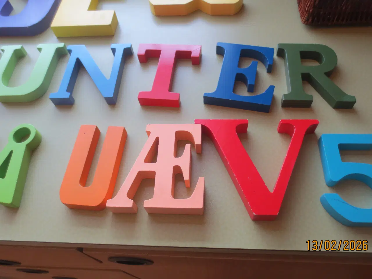 Billede 6 - 33 stk Bogstaver i Træ