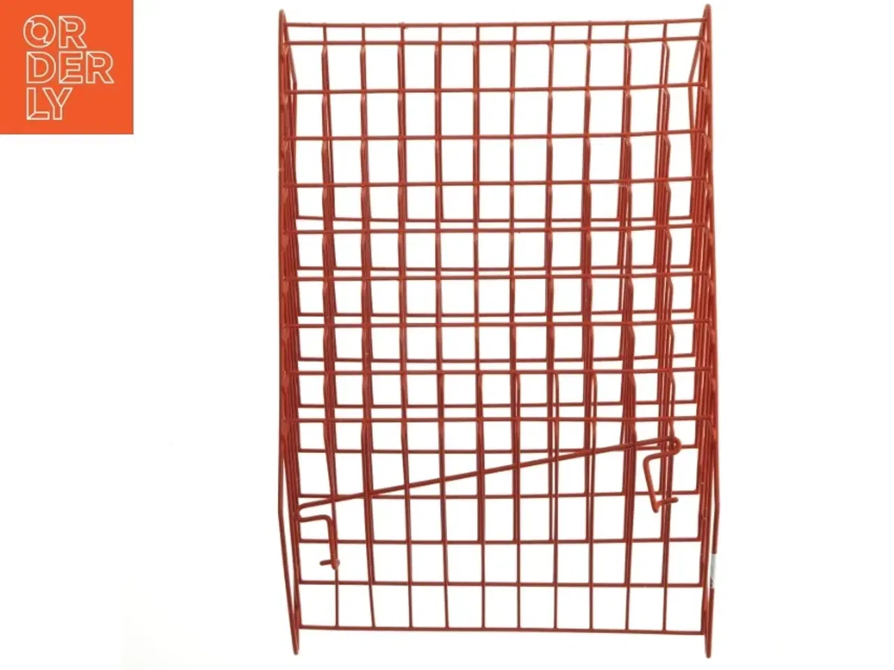 Billede 5 - Rød Vintage magasin trådkurv til opbevaring (str. 50x32 cm)