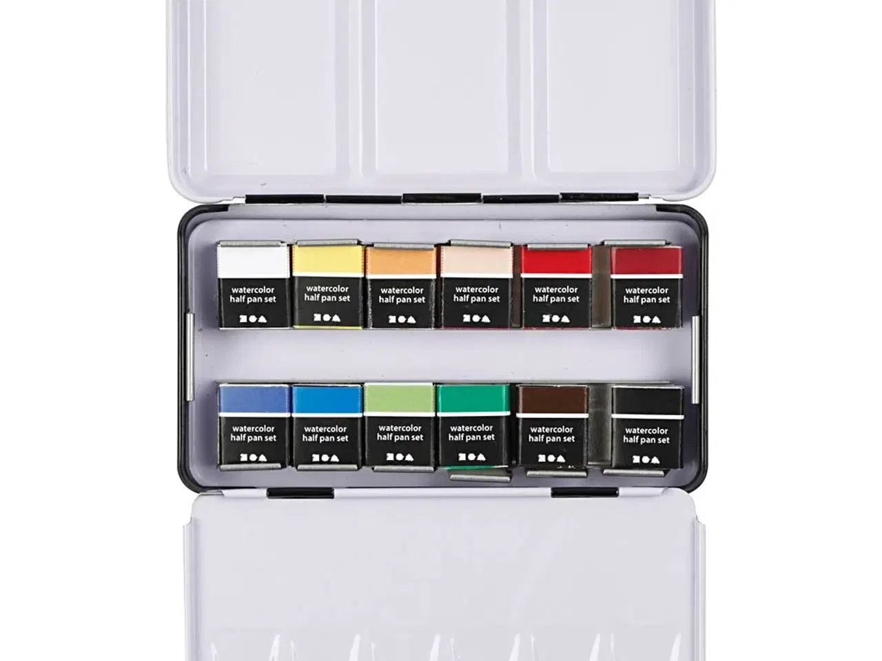 Billede 1 - Art Akvarelfarver ½-pan, 12 Standardfarver