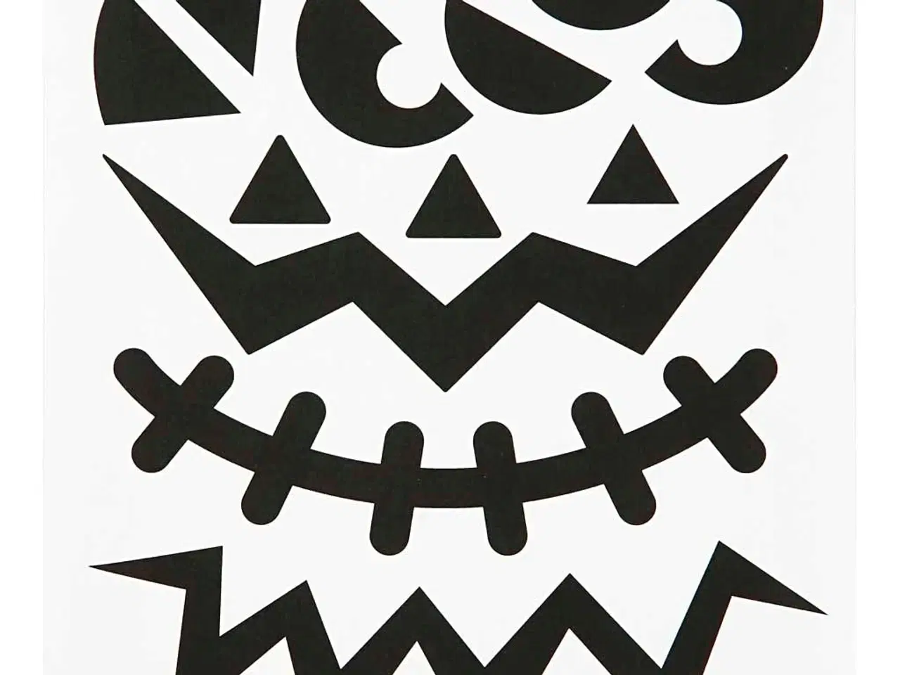 Billede 1 - Stickers, halloween - store ansigter, ark 15x16,5 cm, 1 ark