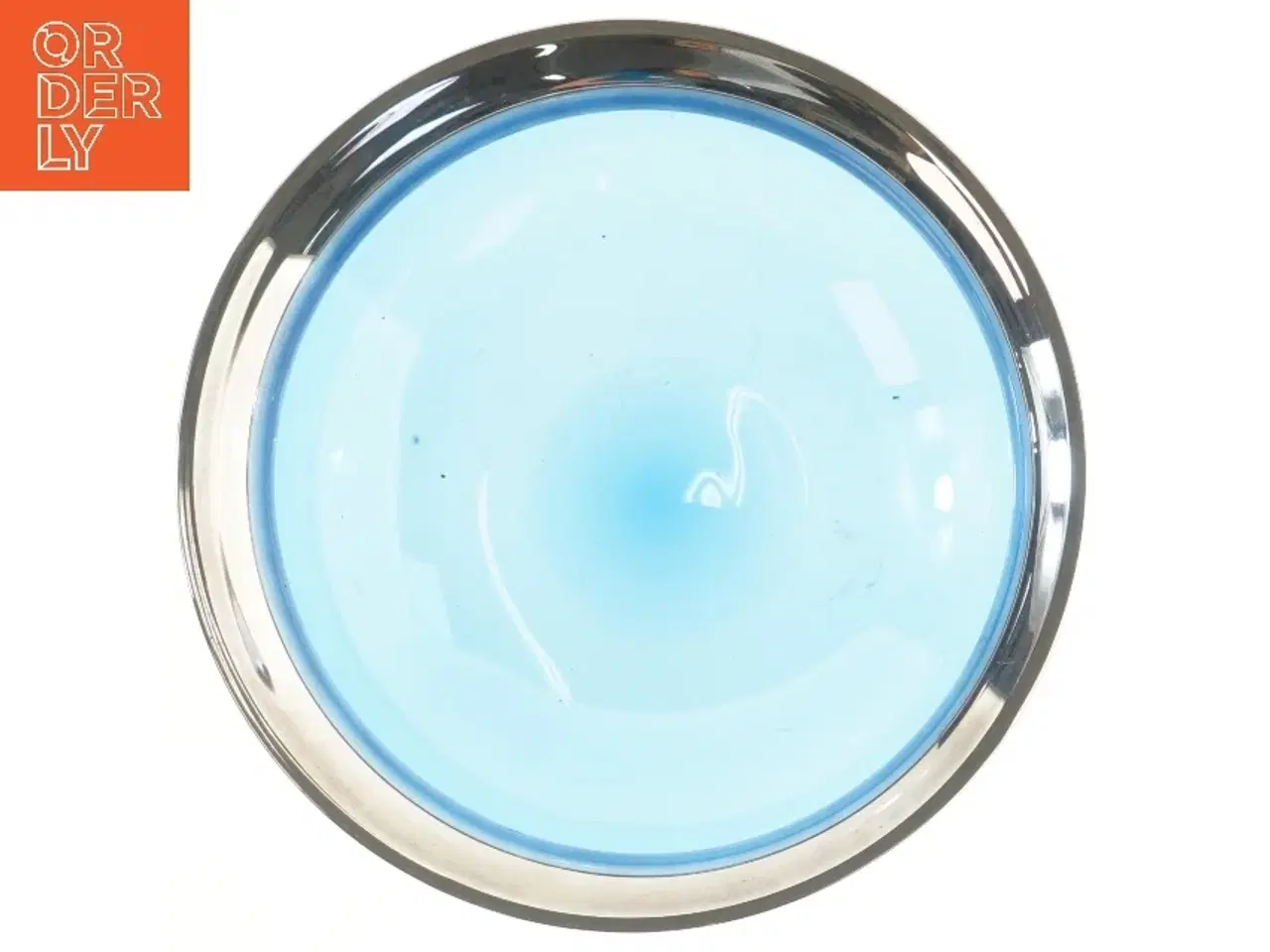 Billede 2 - Holmegaard Saturn skål med sølvkant (str. Ø 27 cm)