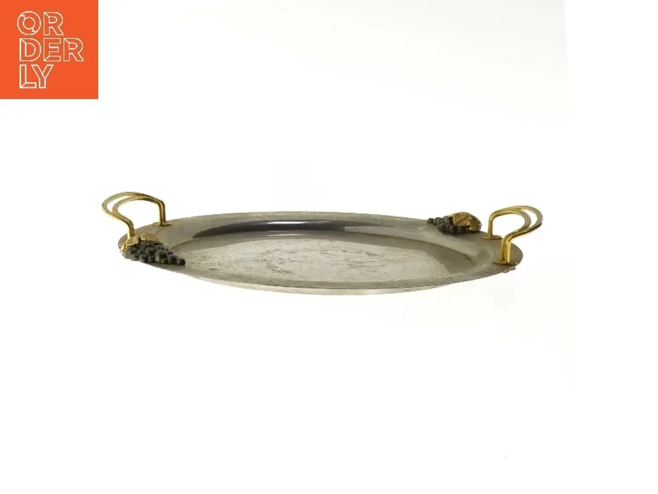 Billede 2 - Rund serveringsbakke med håndtag (str. Ø 32,5 cm)