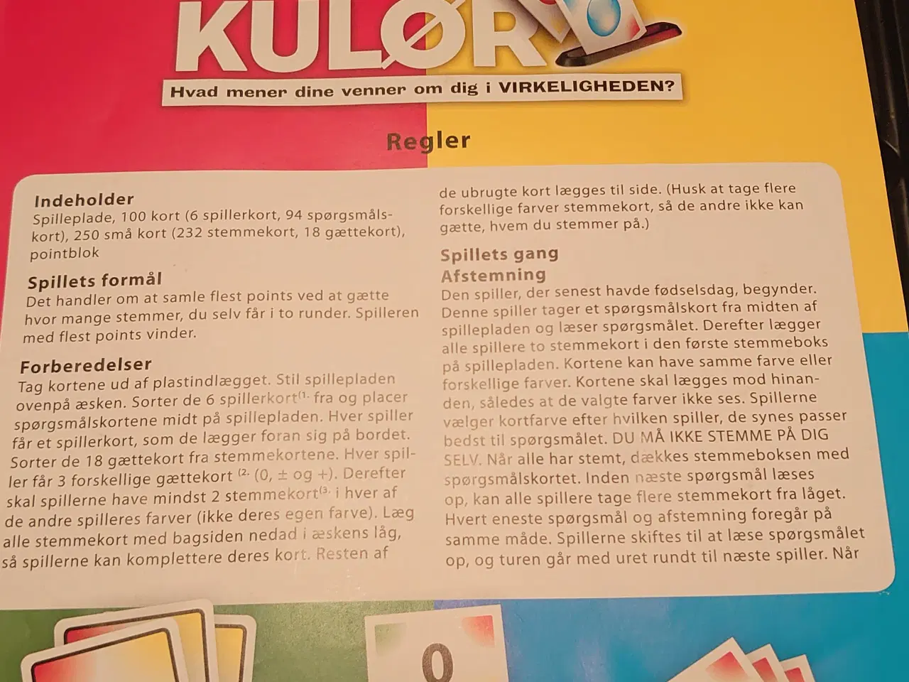 Billede 3 - "Bekend Kulør" Sjovt selskabs quizspil