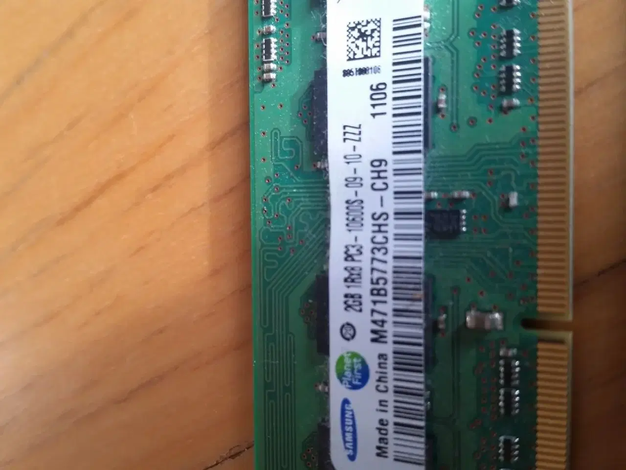 Billede 2 - 2X2GB Samsung DDR3 ram.