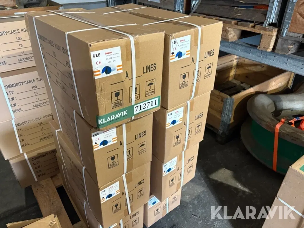 Billede 2 - CEE stik Couplers 3x16A - 213 - 800 styks - hun stik