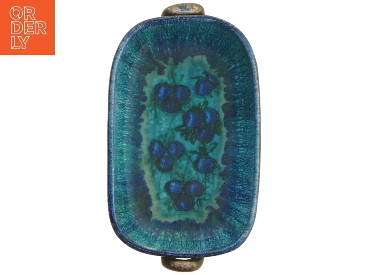 Billede 1 - Rektangulær keramisk fad fra Bangholm (str. 26x16,5 cm)