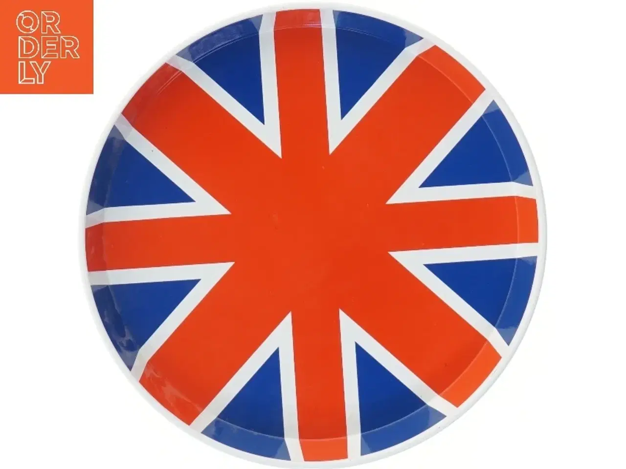 Billede 2 - Rund bakke med Union Jack design (str. Ø 30,5 cm)