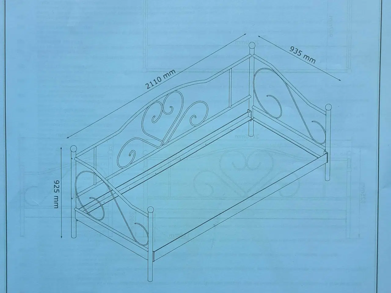 Billede 1 - Metal seng fra jysk, 90×200