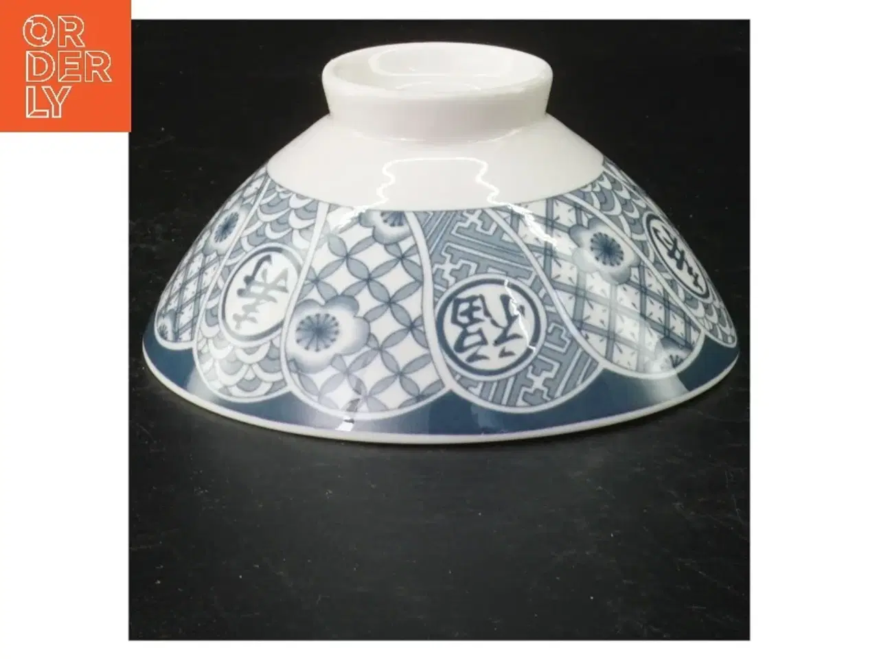 Billede 3 - 2 skåle porcelæn med blåt mønster (str. Ø 12 cm)