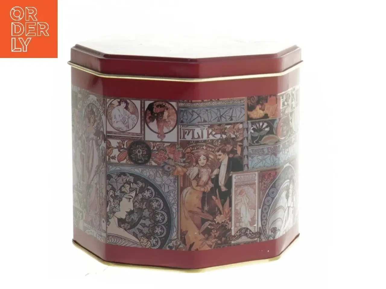 Billede 1 - Dekorativ metaldåse (str. 11x12,5 cm)