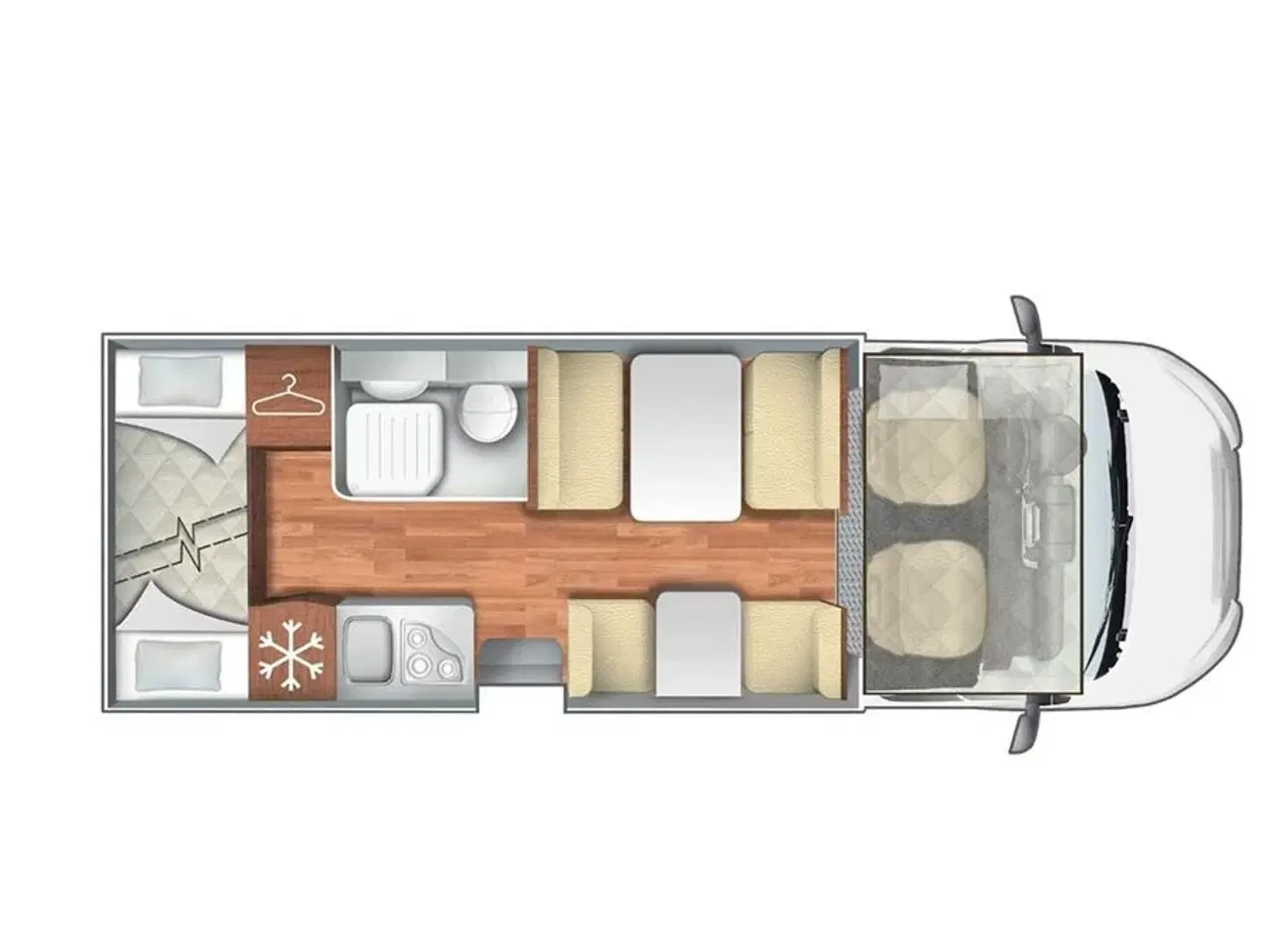 Billede 23 - 2020 - Rollerteam Kronos 277M   7. S. selepladser og 7 sovepladser - en rigtig familie vogn med masser af plads