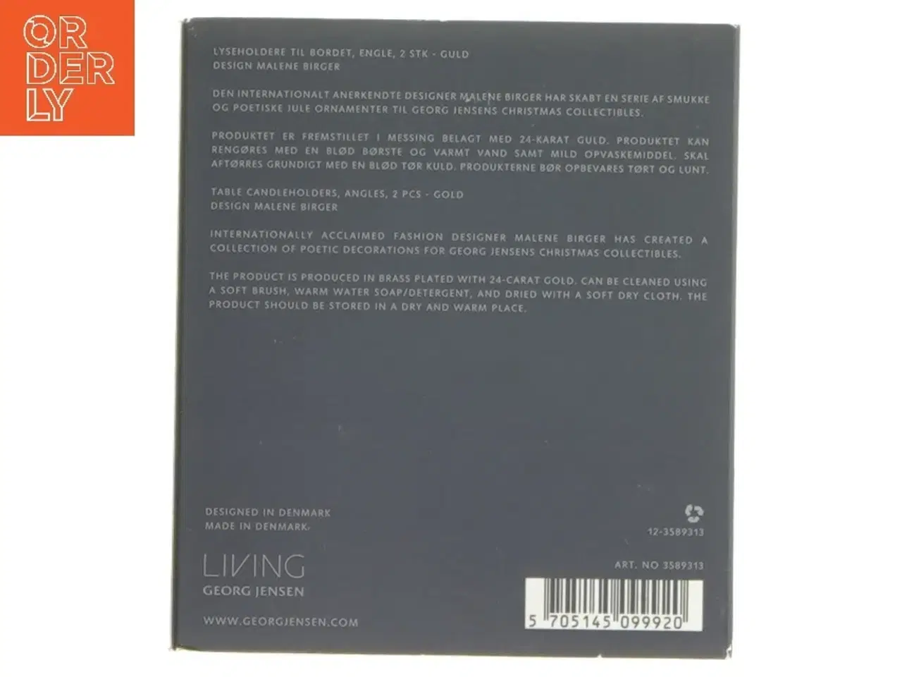 Billede 3 - Georg Jensen lysestager, engle fra Georg Jensen (str. 10 cm)