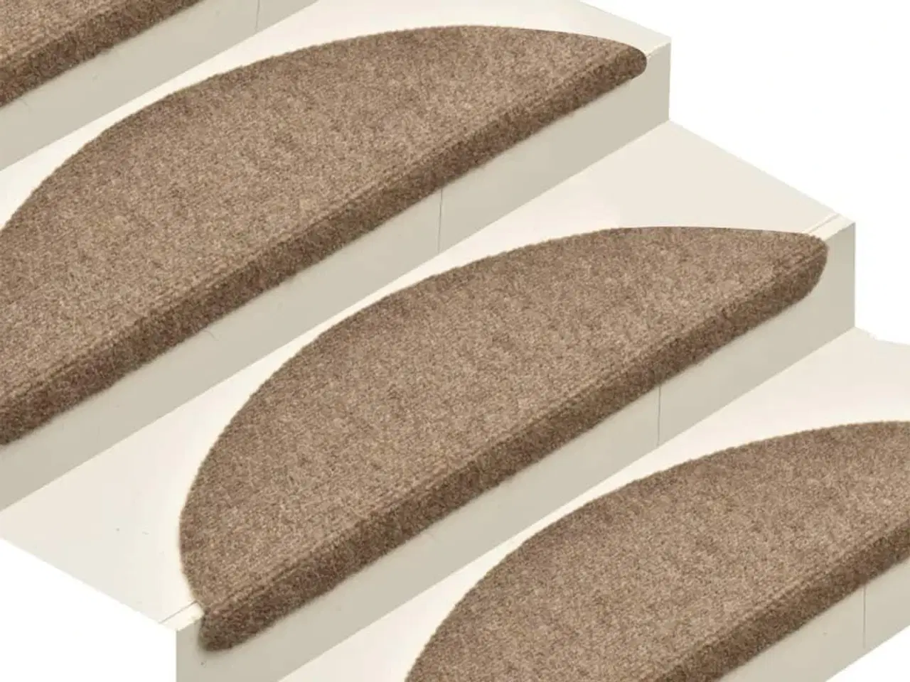 Billede 4 - Trappemåtter selvklæbende 15 stk. 56x17x3 cm beige halvrunde