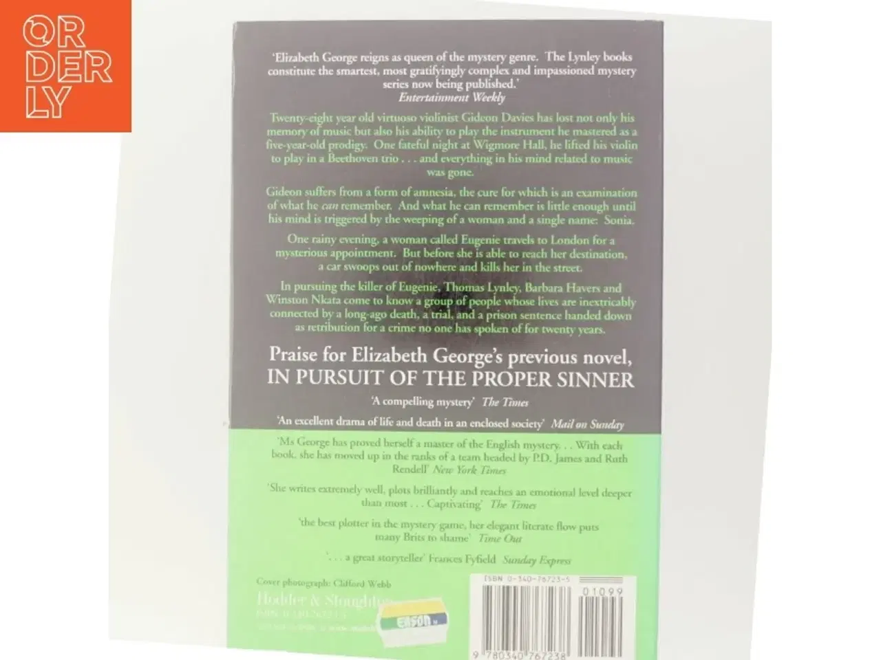 Billede 3 - A traitor to memory af Elizabeth George (Bog)