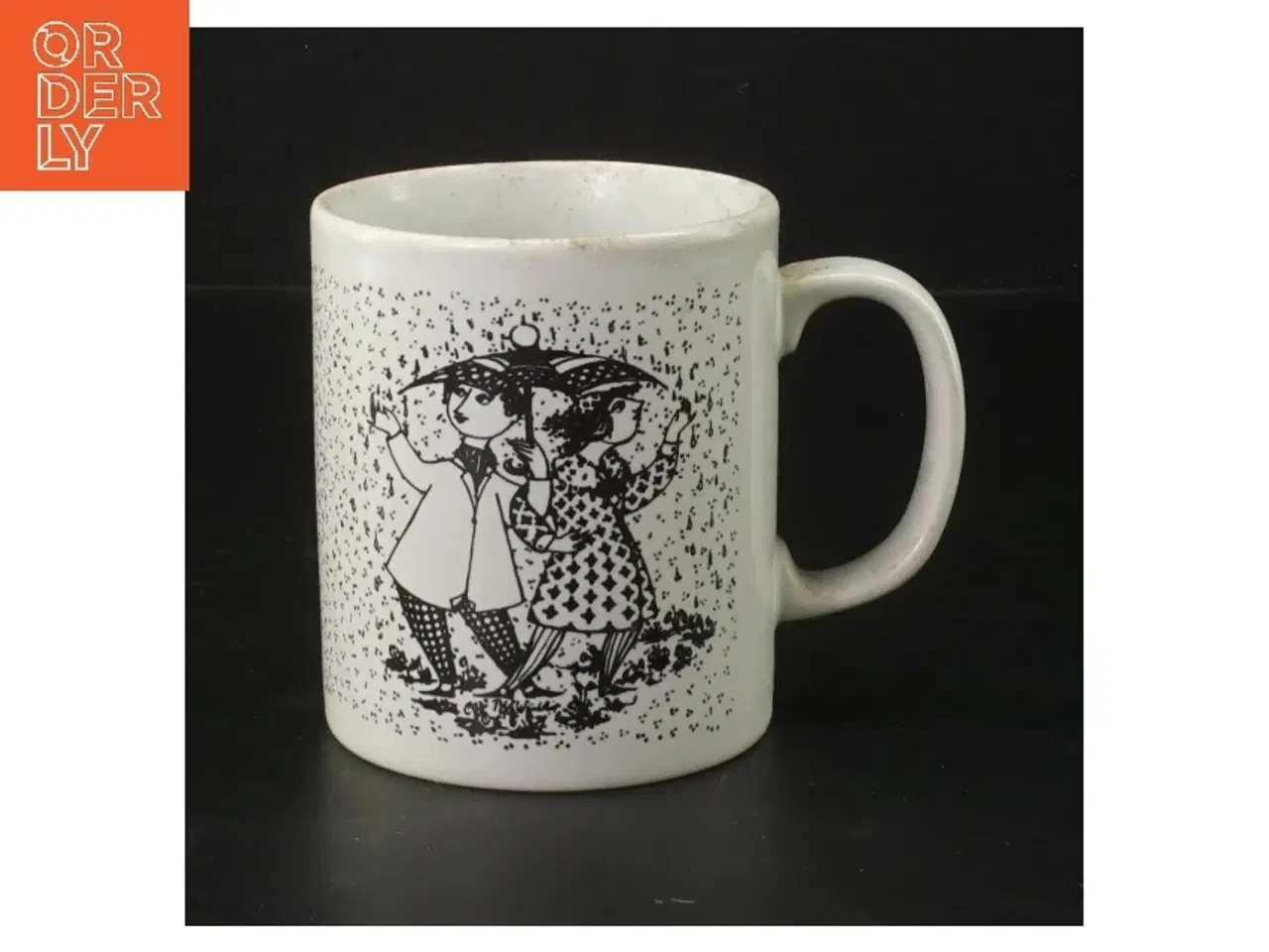 Billede 1 - Keramikkrus april med motiv fra Bjørn Wiinblad (str. 9,5 cm)