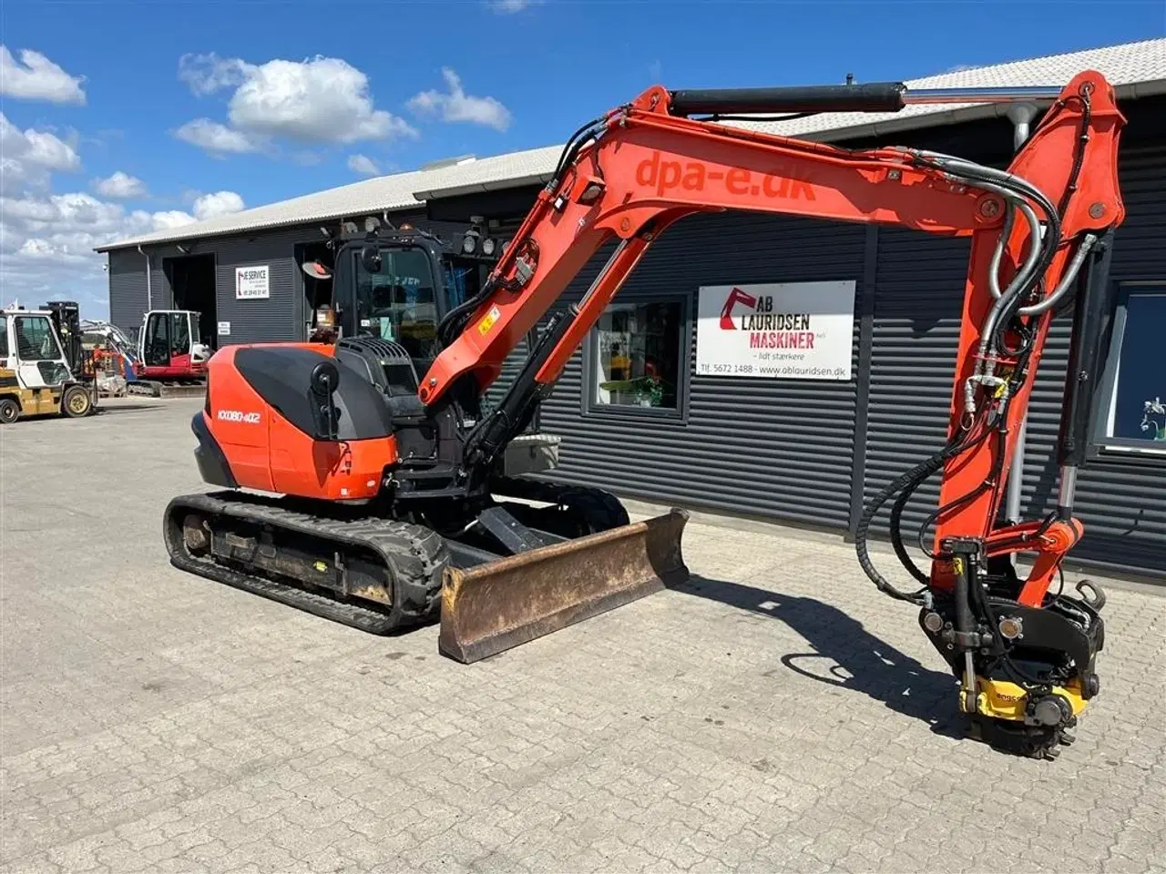 Billede 2 - Kubota KX080-4 Rotortilt, Centralsmørring og 3D Maskinstyring GPS