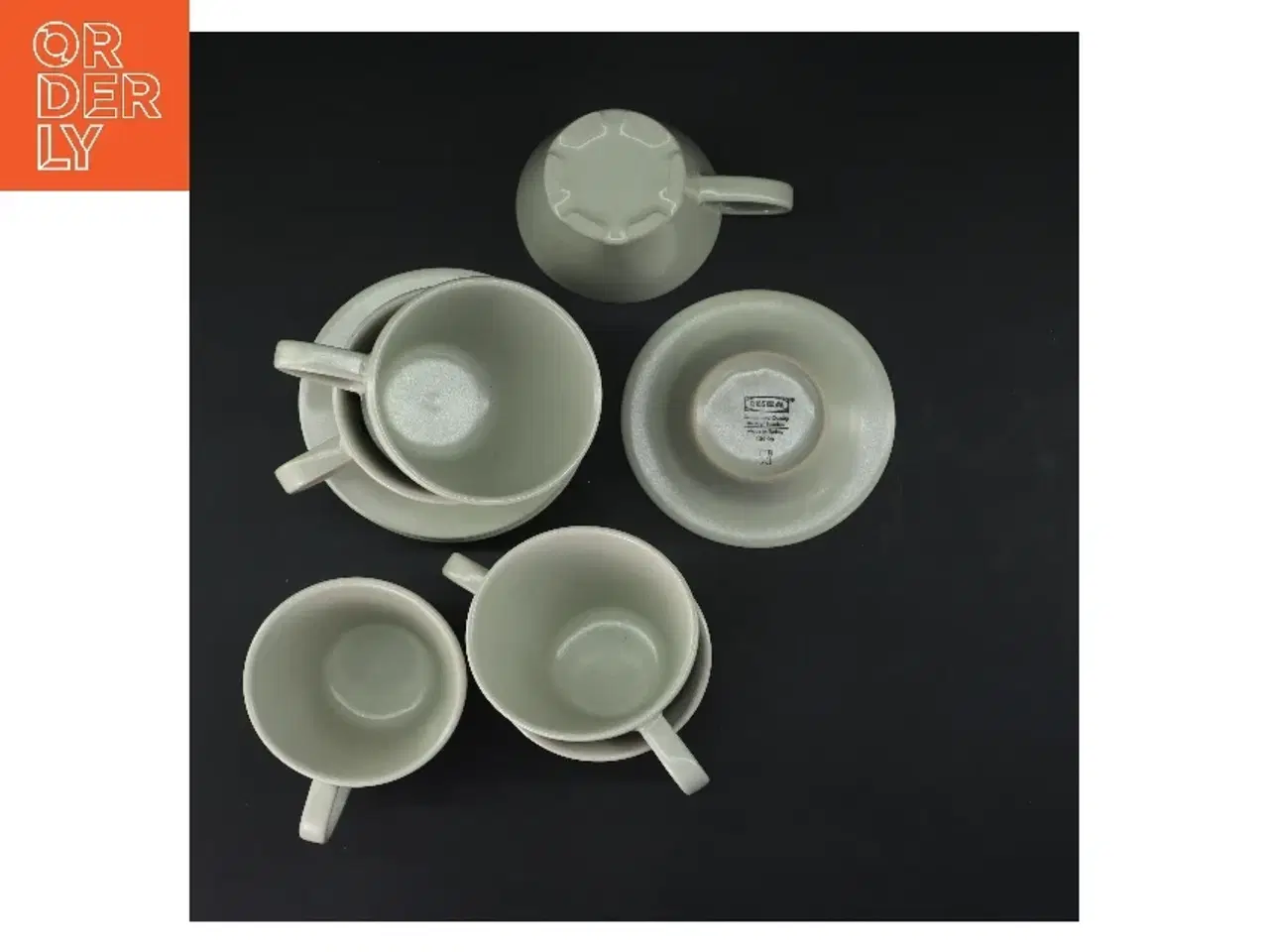 Billede 2 - 6 kaffekopper med underkopper fra IKEA (str. Ø 8,5 & 11 cm)