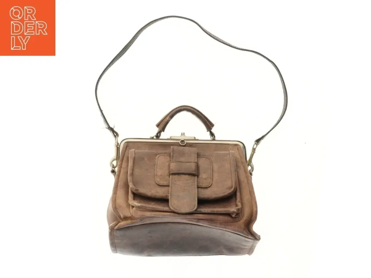 Billede 1 - Brun vintage taske (str. 32x29 cm)