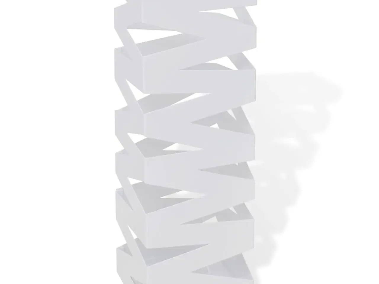Billede 1 - Hvid kvadratisk holder til paraplyer og stokke, stål, 48,5 cm