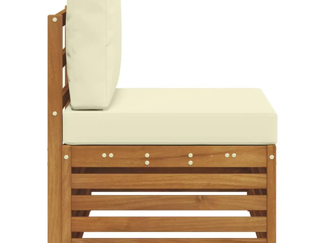 Billede 5 - Udendørs end sofa Naturfarvet 91 x 63 x 73 cm Massivt Akacietræ