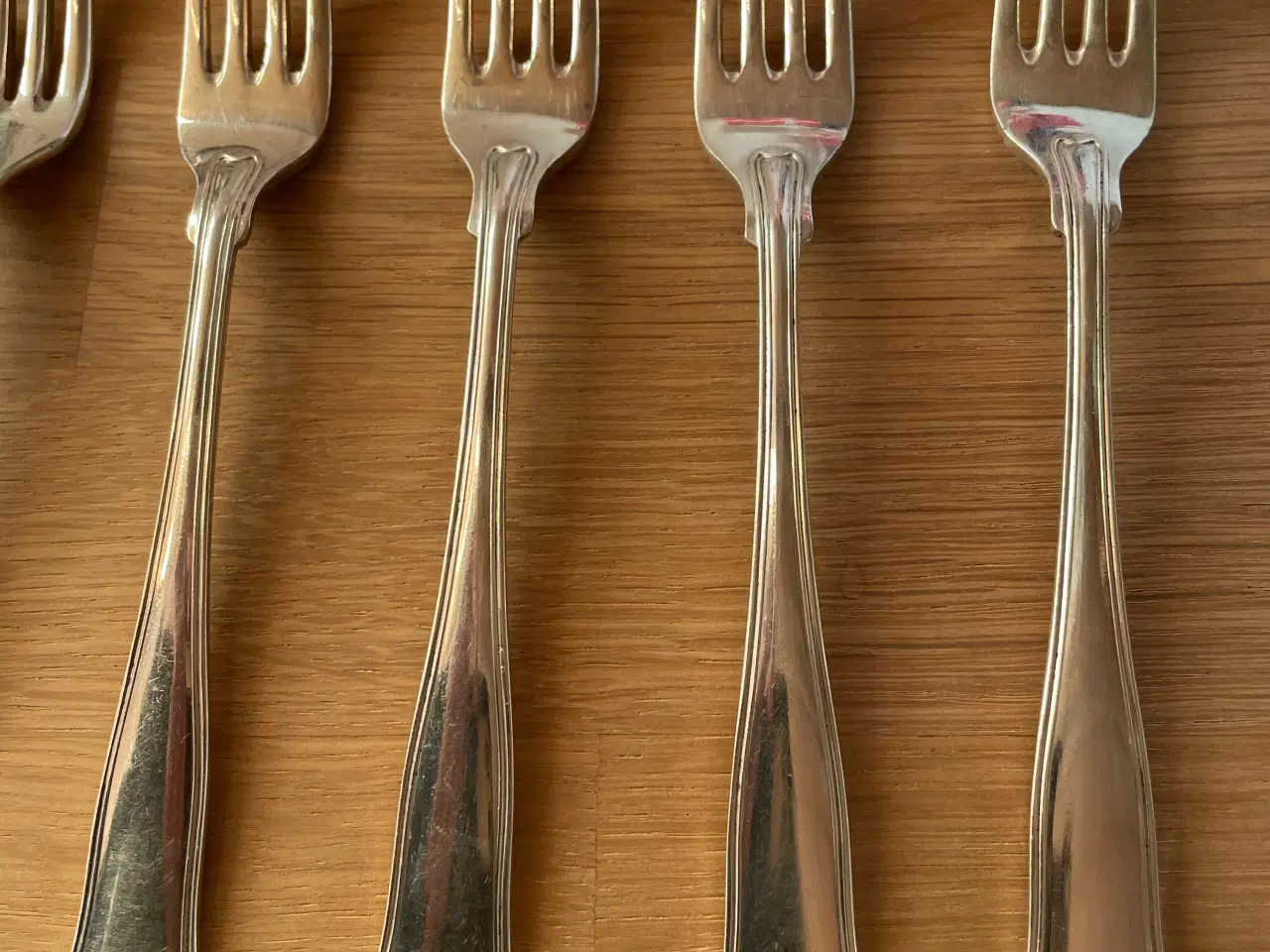Billede 2 - Dobbeltriflet frokostgafler ABSA sølvplet. 
