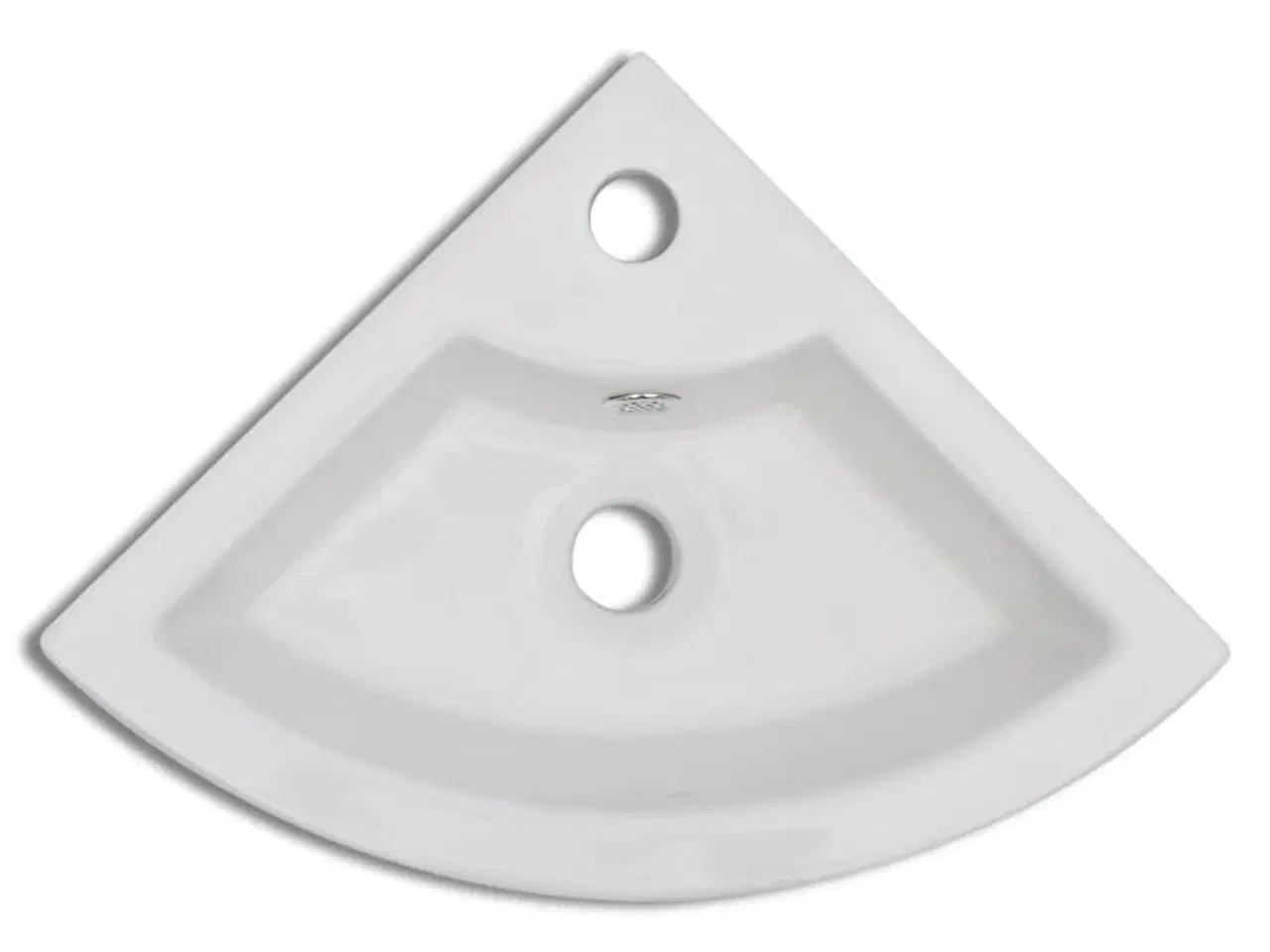 Billede 4 - Håndvask med overløb 45 x 32 x 12,5 cm hvid