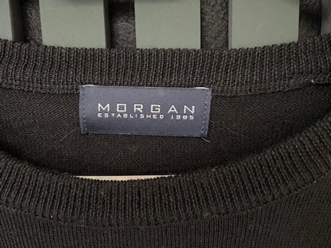 Billede 2 - Morgan tynd uld strik trøje Sort XXXL Herre