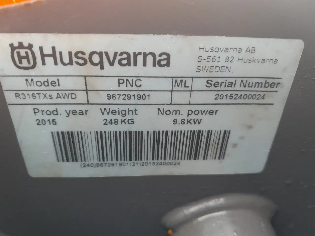 Billede 2 -  Frontplæneklipper Husqvarna R316TXs AWD 