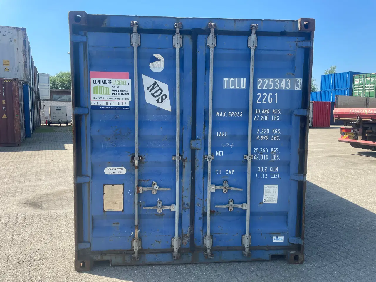 Billede 1 - 20 fods Container- ID: TCLU 225343-3