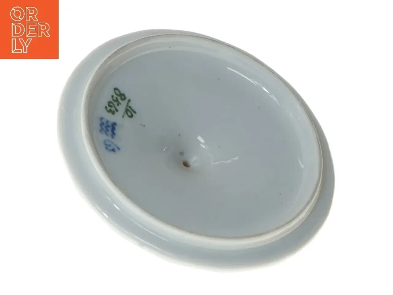 Billede 3 - Porcelæns låg med blåt blomstermønster fra Royal Copenhagen (str. 11,5 cm)