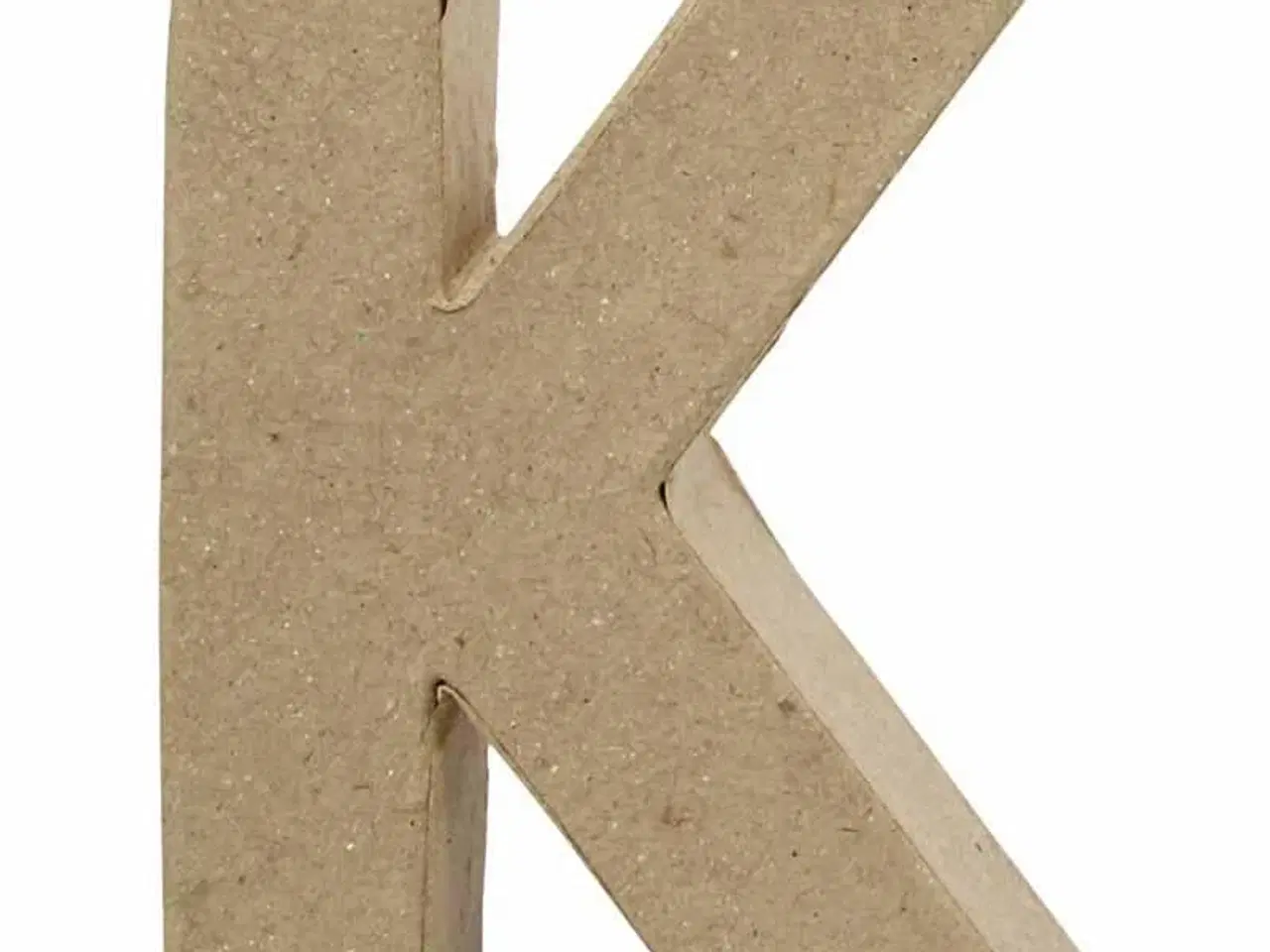 Billede 1 - Håndlavet Bogstav K i Papmaché - 10 cm