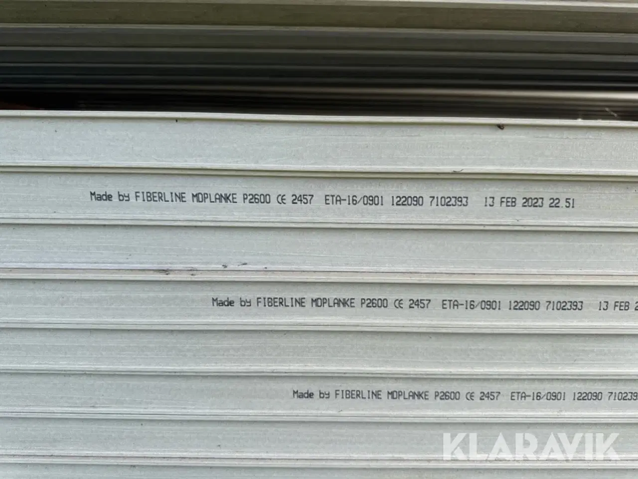 Billede 3 - Glasfiberplader Fiberline MD Planke P2600 Heavy Duty 92 styk.