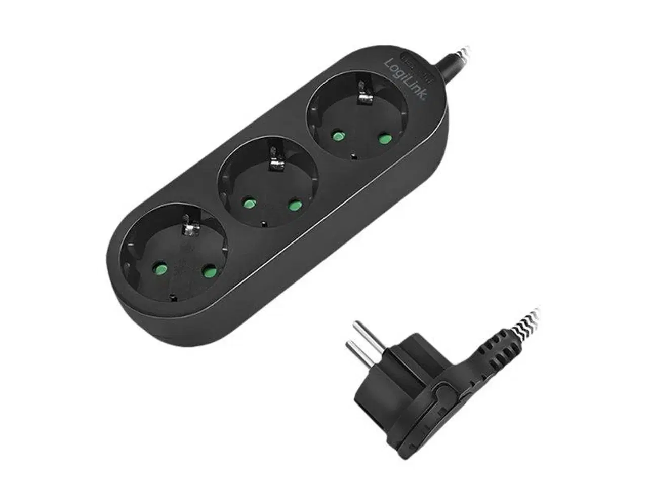 Billede 8 - Stikdåse 3?udtag 16 A, LogiLink – sort, 1,5 m
