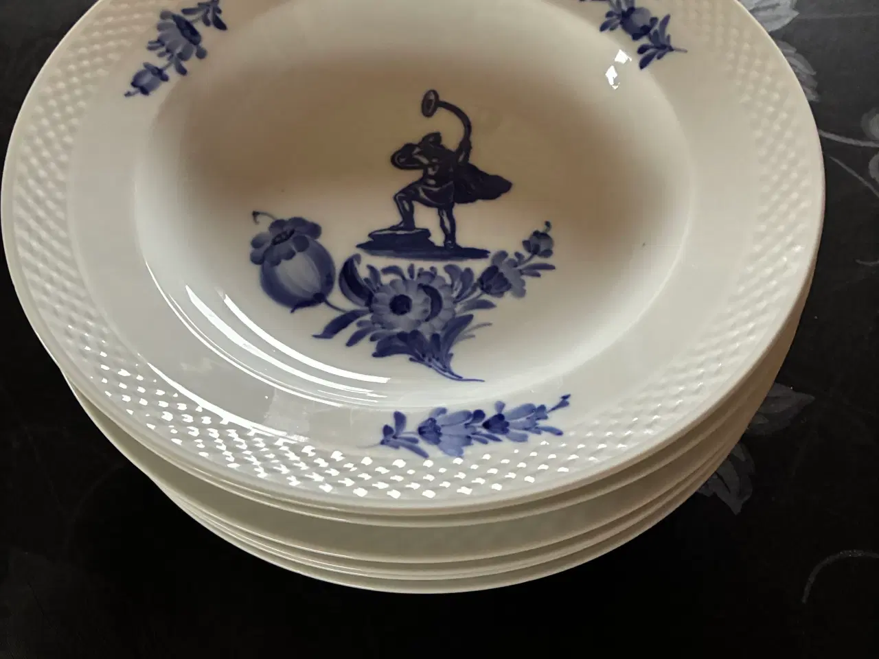 Billede 3 - Blå Blomst flettet lurblæser Royal  Copenhagen