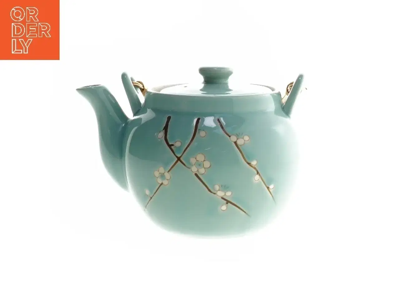 Billede 2 - Keramik tekande med blomstermotiv fra Tiger (str. Ø 15 cm)