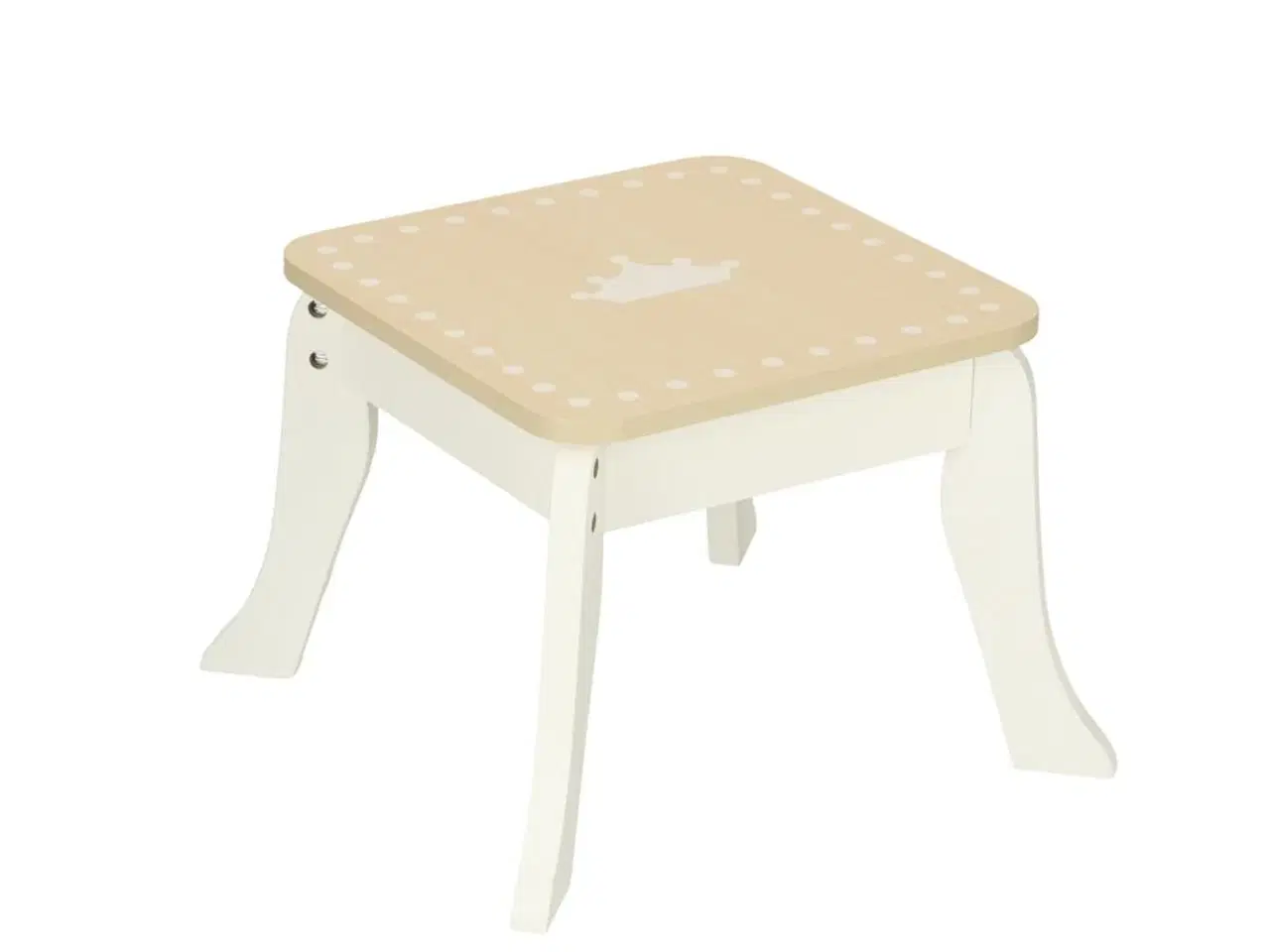 Billede 4 - Sminkebord i træ til børn med spejl og tilbehør – hvid