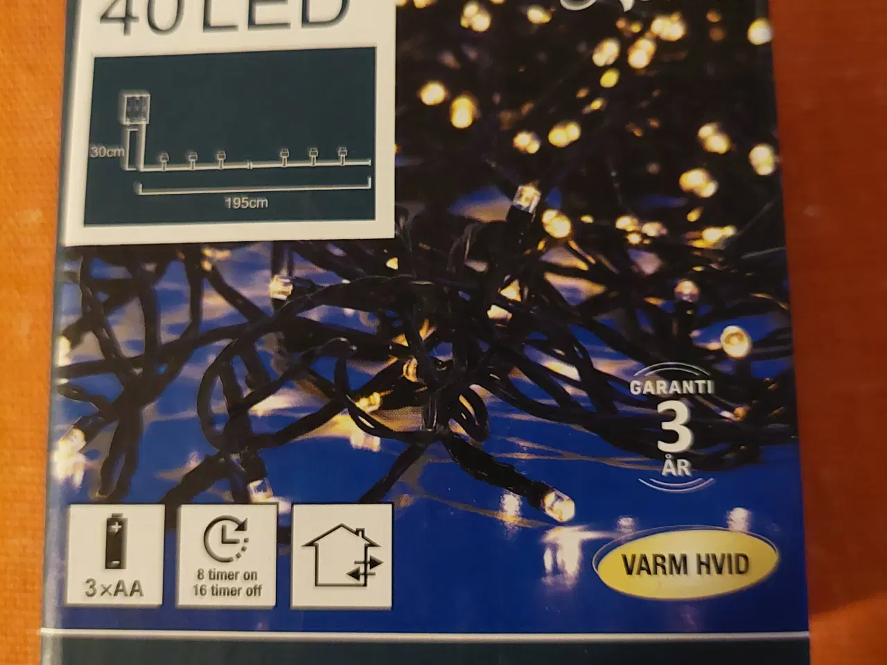 Billede 8 - Lyskæder 40 led varm hvid lys