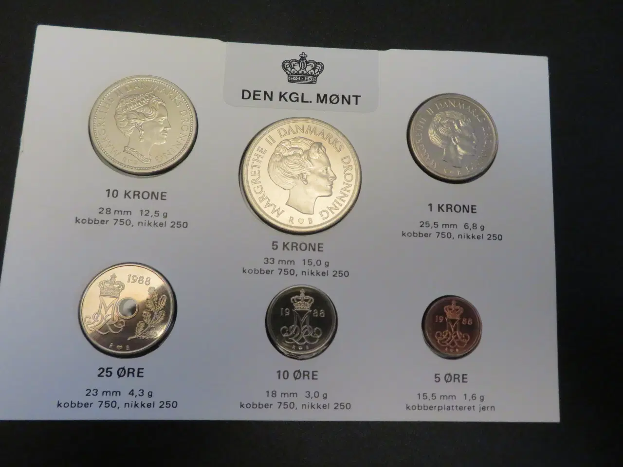 Billede 5 - Årgangsmønter 1988