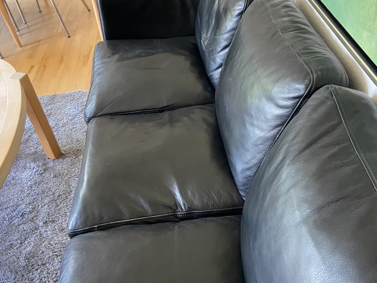 Billede 1 - Læder sofa
